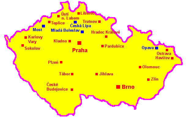 mapa nasich pripojnych mist